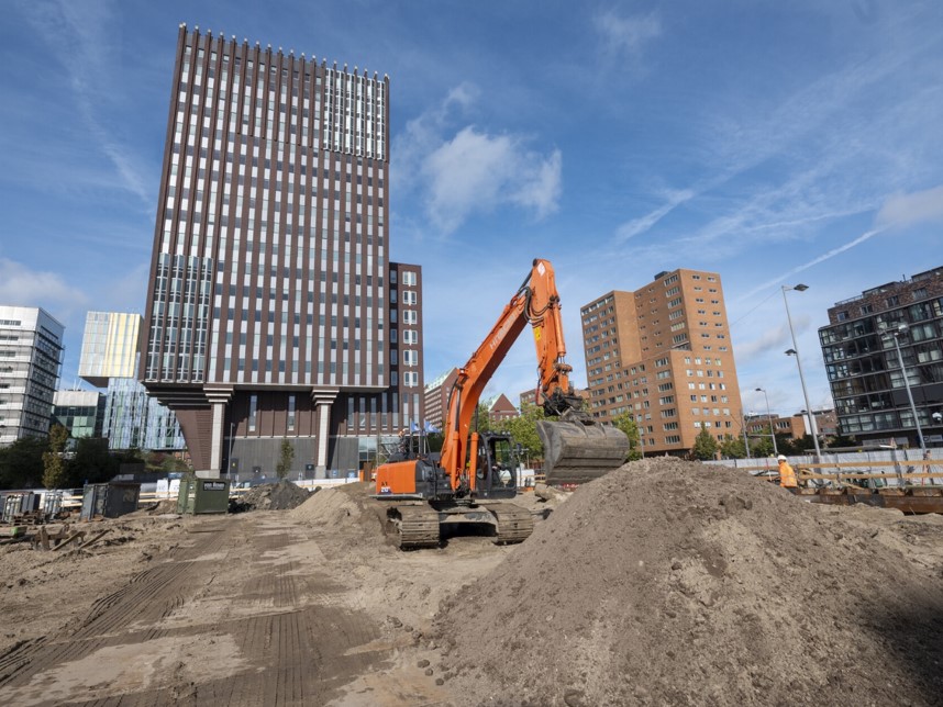 Voortgang bouw: uitgraven