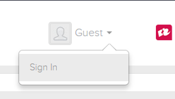 login via guest-knop